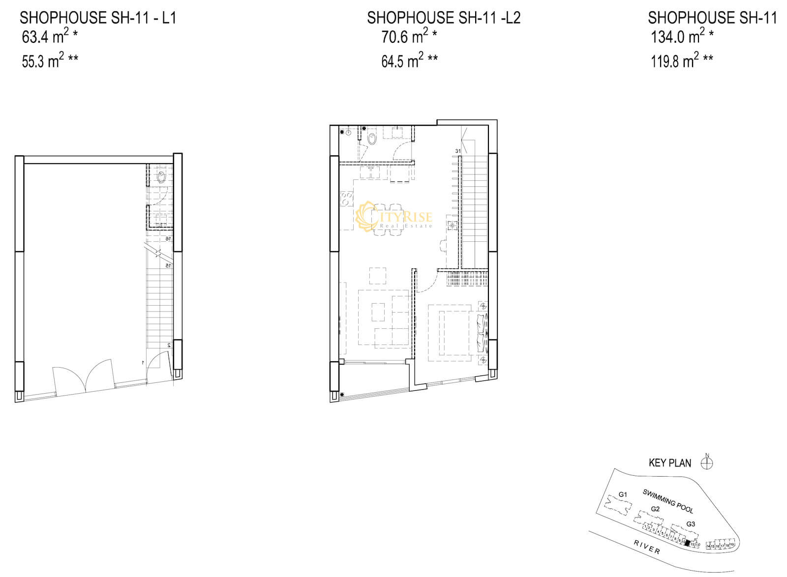Mặt bằng shophouse Palm Garden City quận 2
