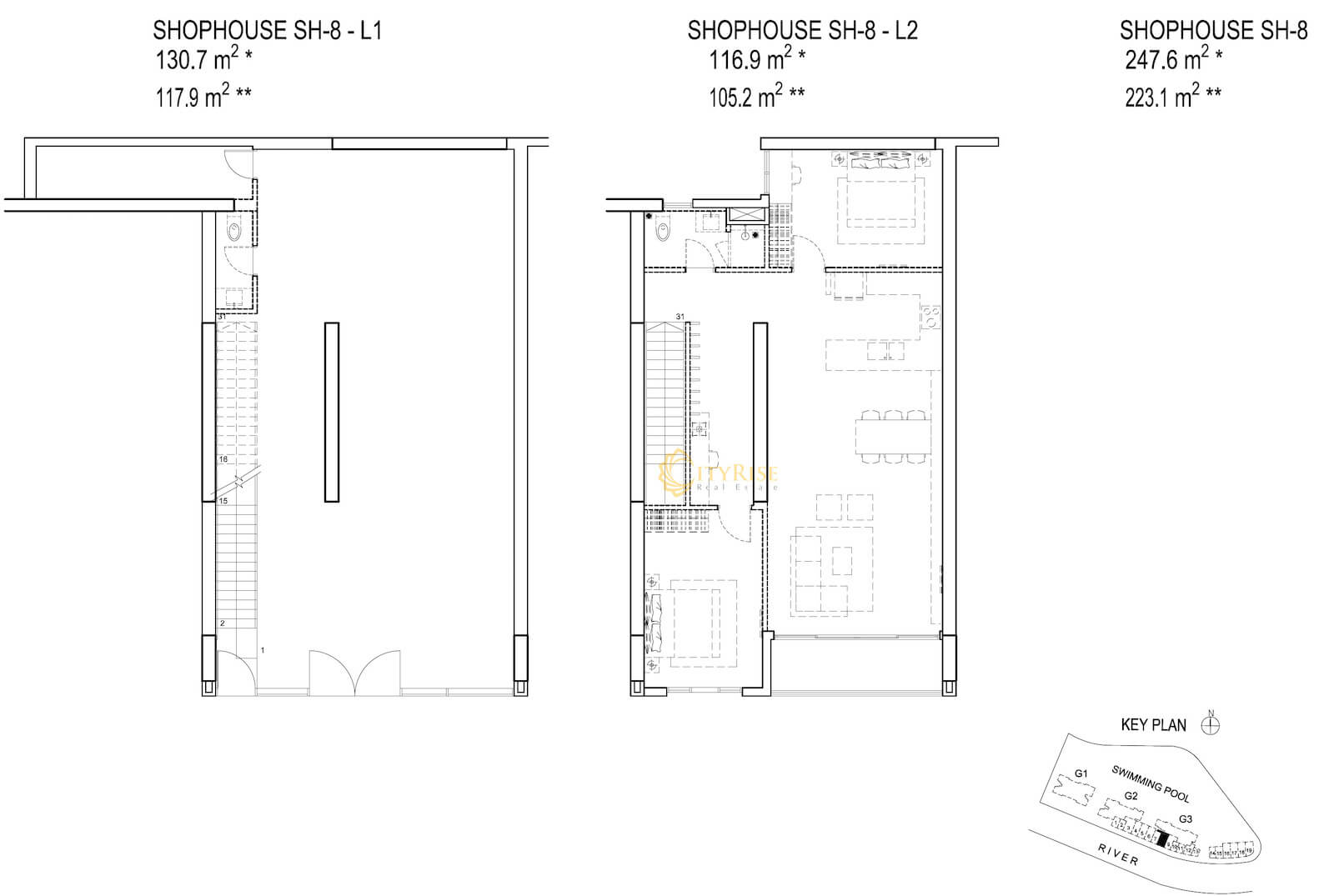 Mặt bằng shophouse Palm Garden City quận 2