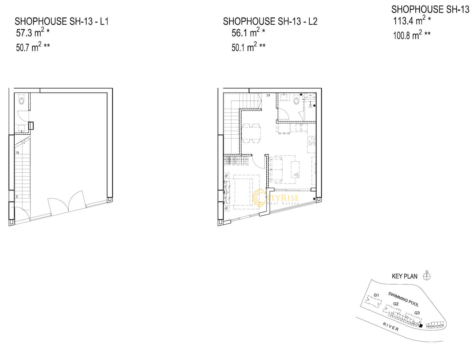 Mặt bằng shophouse Palm Garden City quận 2